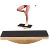 Generico Wooden Balance Board - Anti-Slip Core Trainer | Pilates Exercise