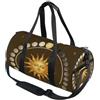 GuoChe Borsone sportivo rotondo leggero con tasca interna borsa da palestra per uomo donna borsone per viaggi sport mistici tarocchi carta estetica sole fasi lunari Yin Yang spazio