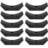 RichVibe Set di 10 supporti per manubri in gomma e ABS, supporto da pavimento per palestra o fitness club, soluzione di archiviazione sicura, colore nero