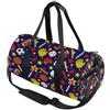 GuoChe Borsone sportivo rotondo leggero con tasca interna borsa da palestra per uomo donna borsone per viaggi sport palloni da calcio basket calcio calcio calcio navy