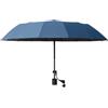 DAGLLGEW Ombrello portatile con clip per sedia, parasole regolabile a 360° con morsetto per sedie da spiaggia, da campeggio e da esterno, diametro 45, 28 pollici Blu clip su ombrellone con morsetto per se