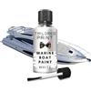 Tailored Paint Vernice bianca per ritocchi per barca ad acqua marina, barca da crociera, rimorchiatore, barca a vela, pesca, poliuretano, fibra di vetro, acciaio, scafi in legno (penna per ritocchi)