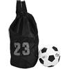 Generic Zaino Sportivo da Basket con Coulisse Borsa a Rete Impermeabile Multifunzionale per Allenamento Ed Esercizio Fisico - (BLACK)