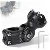 SWAWIS Attacco Manubrio MTB 25,4mm Rialzo Manubrio 90mm ±60 Gradi Regolabile per BMX, MTB, Bicicletta e Bici da Strada