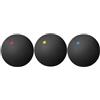 NAMOARLY 3 Pezzi Palline da Allenamento per Racquetball, Palline Rimbalzanti in Gomma, 1 DOT, Uso Interno ed Esterno, Standard Internazionali, per Pratica Sportiva