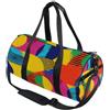 GuoChe Borsone sportivo rotondo leggero con tasca interna borsa da palestra per uomo donna borsone da viaggio sport neon vortice & dot astratto