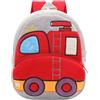 Generic Zaino in peluche con camion dei pompieri, leggero, pieghevole, 20,3 cm, zaino da campeggio in poliestere con cerniera, ideale per viaggi all'aperto e scuola, Colore: rosso, 26, Zaino daypack