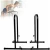 ERICAT Barra Per Dip Regolabile, Stazione Per Trazioni, Struttura In Acciaio Resistente Con Parallele Per Flessioni, Altezza Regolabile Da 78 A 97 Cm, Costruzione Durevole, Antiscivolo