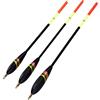 Sxhlseller Set di 3 Galleggianti da Pesca in Legno, 1.5+6g/5g/4g, for Esca | Balsa Wood Bobbers with Brass Rings, Durable Paint, Sensitive Bright Tail for Freshwater Fishing