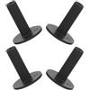 TOYANDONA 4 Pezzi Tee da Golf in Gomma Nero Posizionamento di Precisione e Superficie Antiscivolo, per Driving Range e Tappetini Simulatori per Palline da Golf