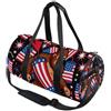 GuoChe Borsone sportivo rotondo leggero con tasca interna borsa da palestra per uomo donna borsone per viaggi sport fuochi d'artificio 4 luglio uomini Sasquatch Usa Flag US