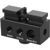 WESIEVYA Desktop Fixing Clamp in Alluminio Nero Fori 6mm 1/4 8mm