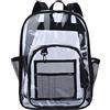 Generisch Zaini da donna sportivi, per studenti, zaini trasparenti, in PVC, materiale strutturato, zaino per la scuola, zaino da bicicletta, zaini da uomo leggeri, Nero , Einheitsgröße, Zaino daypack