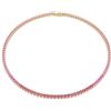 Swarovski Collana Tennis Matrix, Taglio Round, Rosa, Placcato color oro