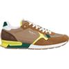 Pepe Jeans Sneakers Uomo Brit Colors M, Marrone, 7 UK