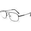 LANLANG Occhiali da lettura per uomo donna anti luce blu con Flex Memory Titanio, occhiali con filtro luce blu, aiuto alla lettura, alta risoluzione ad alta trasparenza, anti blu, +2.5 Diottria, Nero