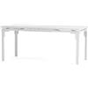 SIEDITI FUORI E DENTRO Tavolo da esterno/giardino allungabile 180/240x90 cm con gambe in acciaio e top in polietilene effetto legno, fino a 10 persone Thomas XL (Bianco)