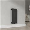 [neu.haus] Termosifone da Parete Radiatore Design Riscaldamento ad Acqua Calda Termoarredo a Pannello Singolo con Elementi Piatti 60 x 30 cm - Nero