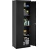 tectake® Armadio due Ante Portadocumenti in Acciaio, 60 x 40 x 180,5 cm, 5 Ripiani Regolabili, Serratura Magnetica e Chiave, Scaffale Metallo Garage, Mobile Ufficio, Piedini Regolabili - Nero