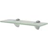 Générique Mensola da parete in vetro temperato 8 mm, 30 x 10 cm, con supporti in lega di zinco, capacità 10 kg, ideale per bagno, soggiorno o camera da letto, accessori inclusi