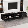 SACOOL Mobile per TV moderno, semplice, 200 x 40 x 50,5 cm, con 2 ante e 2 cassetti, supporto per TV con ampio spazio di archiviazione, adatto per 80 pollici (nero)