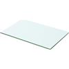 Générique Pannello in vetro temperato trasparente 50 x 25 cm per mensole, resistente e durevole, capacità di carico 15 kg, ideale per parete espositiva moderna a casa o in negozio, facile