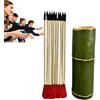 Vyloky Gioco di frecce cinesi in bambù, tradizionale set Touhu, con 10 frecce in gomma, 3 misure (diametro 7-9 cm, altezza 20-30 cm), gioco di società per feste, soggiorno e terrazza (Ø 9 cm)