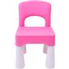 burgkidz Sedia in Plastica Rosa per Bambine dai 2 Anni in Su, Staccabile e Assemblabile per Casa e Giardino, Peso Massimo 100 Kg/220lb