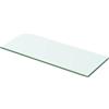 Générique Pannello da parete in vetro temperato trasparente 50 x 15 cm, mensola espositiva per parete a doghe capacità di carico 15 kg, ideale per casa e negozio, facile da pulire.