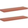 GHVBNMF Set di 2 mensole sospese da parete, 80 x 23,5 x 4 cm, in legno, moderne, per soggiorno, camera da letto, cucina e corridoio, portata fino a 10 kg, colore rosso
