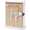 Dorunova Armadietto Portachiavi da Parete in Legno, Cassetta Organizer Chiavi | Porta Chiavi da Muro con Design Elegante, Aiuta a Organizzare le Chiavi e Decora Ingresso, Corridoio e Pareti di Casa