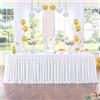 NSSONBEN Bianco Tutu Gonna da Tavolo Bianco Tulle Gonne da Tavolo per Feste Matrimoni Festa di Compleanno Bambino Doccia Decorazione 4.5Yard/14ft/L427cm*H77cm