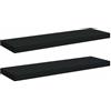 GHVBNMF Set di 2 mensole sospese da parete moderne, 80 x 23,5 x 3,8 cm, in MDF e metallo, per soggiorno, camera da letto e corridoio, portata fino a 10 kg
