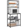 vidaXL Mensola da cucina 5 livelli 80 x 40 x 168 cm Grigio Sonoma