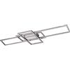 Trio Leuchten TRIO, Plafoniera, Irvine incl. 1 x LED,SMD,60,0 Watt,3000-6500K,7100 Lm. Finitura: Metallo, Nichel opaco L:105,0cm, L:42,0cm, A:6,5cm Comando a distanza,