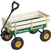 VEVOR Carretto da Traino per Bambini da 101 cm con Pannelli in Legno e Maniglia, Supporta Fino a 150 kg, Carrello Multiuso per Tutti i Terreni, Regalo di Compleanno per Bambini, Giardinaggio, Verde