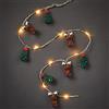 Hellum LED catena di luci in rame Tauperle, abete e renna, 20 LED bianchi caldi, 90 cm di lunghezza della luce, colore del cavo argento, indoor, alimentato a batteria (3AA), 524260