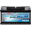 Electronicx Batteria Auto Start-Stop AGM 95 AH Electronicx Starter batteria 12V 950A ▶ Premium Batteria AGM Senza Manutenzione 12V