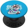 Chinese New Year - Year of the Green Sna Leone Dance Head - Happy Chinese New Year - Serpente verde PopSockets PopGrip Adesivo