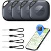 NOVOO Smart Tag Tracker per Android e iOS, etichetta Bluetooth compatibile con Apple e Google Find My, batteria sostituibile, allarme 85 dB, IPX5, localizzatore di oggetti per chiavi, valigie, borse