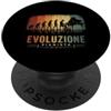 Tasti Evolutivi Evoluzione Pianista Umorismo Retrò Pianoforte Arte Musicale PopSockets PopGrip Adesivo