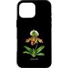The Botany Bureau Custodia per iPhone 16 Pro Max Illustrazione della pianta dell'orchidea pantofola della signora Paphiopedilum