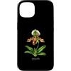 The Botany Bureau Custodia per iPhone 13 Illustrazione della pianta dell'orchidea pantofola della signora Paphiopedilum