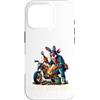 Bunny Meccanico Estetica Officina Moto U Custodia per iPhone 16 Pro La Mia Moto È A Posto Scena Comica Di Centauro