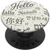 Jeff Hobrath Saluti multilingue Hello Typography World Greetings Art PopSockets PopGrip Adesivo
