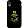 The Botany Bureau Custodia per iPhone XR Illustrazione della pianta dell'orchidea pantofola della signora Paphiopedilum