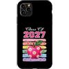 Senior Class Of 2027 Preppy Apple Sapphi Custodia per iPhone 11 Pro Max Classe senior del 2027 Carino Preppy Apple High School Graduate