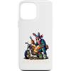 Bunny Meccanico Estetica Officina Moto U Custodia per iPhone 13 Pro Max La Mia Moto È A Posto Scena Comica Di Centauro
