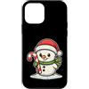 snowman candy cane winter santa hat wint Custodia per iPhone 12 mini Pupazzo di neve con Candy Cane