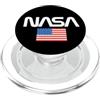 Nasa Maglietta a maniche lunghe con logo della NASA con bandiera americana PopSockets PopGrip per MagSafe